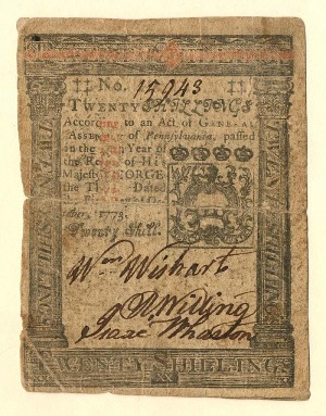 Colonial Currency - Oct. 1, 1773 - Paper Money